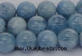 CAQ530 15.5 inches 10mm round AA+ grade natural aquamarine beads