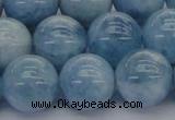 CAQ532 15.5 inches 14mm round AA+ grade natural aquamarine beads