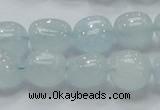 CAQ54 15.5 inches 10*15mm nugget natural aquamarine gemstone beads