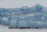 CAQ55 15.5 inches 8*9mm nugget natural aquamarine gemstone beads