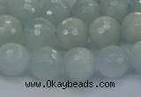 CAQ561 15.5 inches 8mm faceted round natural aquamarine beads