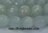 CAQ562 15.5 inches 10mm faceted round natural aquamarine beads