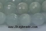 CAQ563 15.5 inches 12mm faceted round natural aquamarine beads