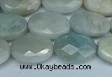 CAQ581 15.5 inches 12*16mm faceted oval aquamarine beads