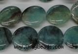 CAQ621 15.5 inches 16mm flat round aquamarine gemstone beads