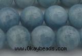 CAQ704 15.5 inches 12mm round natural aquamarine beads wholesale