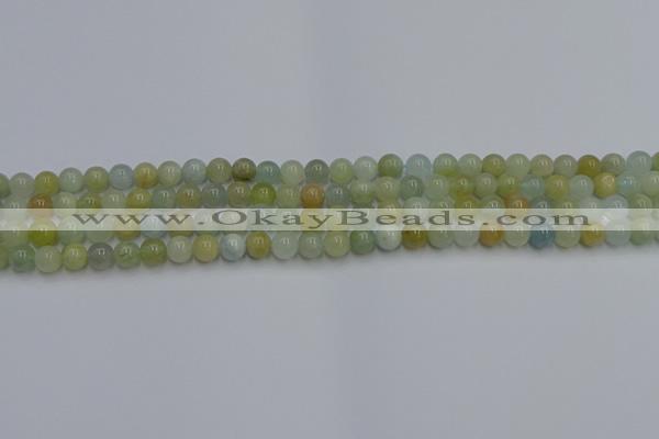 CAQ751 15.5 inches 6mm round aquamarine beads wholesale