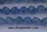 CAQ771 15.5 inches 6mm faceted nuggets imitation aquamarine beads