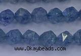 CAQ772 15.5 inches 8mm faceted nuggets imitation aquamarine beads