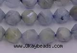 CAQ791 15.5 inches 8mm faceted nuggets aquamarine gemstone beads