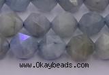 CAQ792 15.5 inches 10mm faceted nuggets aquamarine gemstone beads