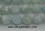 CAQ797 15.5 inches 8mm faceted nuggets aquamarine gemstone beads