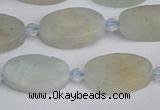 CAQ801 15.5 inches 10*16mm oval aquamarine gemstone beads