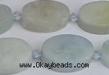 CAQ803 15.5 inches 15*20mm oval aquamarine gemstone beads