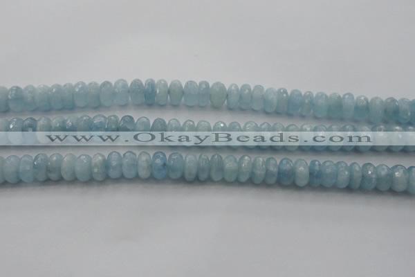 CAQ82 15.5 inches 5*9mm faceted rondelle AA grade aquamarine beads