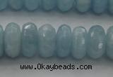 CAQ83 15.5 inches 6*11mm faceted rondelle AA grade aquamarine beads