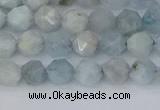 CAQ831 15.5 inches 6mm faceted nuggets aquamarine beads