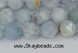 CAQ832 15.5 inches 8mm faceted nuggets aquamarine beads