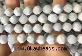 CAQ856 15.5 inches 12mm faceted nuggets aquamarine beads wholesale