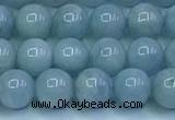 CAQ865 15.5 inches 6mm round aquamarine gemstone beads wholesale