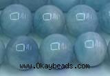 CAQ867 15.5 inches 10mm round aquamarine gemstone beads wholesale