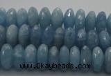 CAQ87 15.5 inches 4*9mm faceted rondelle AA grade aquamarine beads