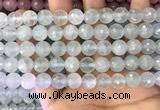 CAQ877 15.5 inches 10mm faceted round aquamarine gemstone beads