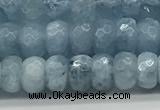 CAQ891 15.5 inches 4*7mm faceted rondelle aquamarine beads