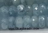 CAQ892 15.5 inches 5*8mm faceted rondelle aquamarine beads