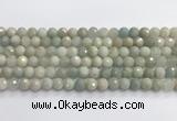 CAQ912 15.5 inches 8mm faceted round aquamarine beads wholesale