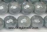 CAQ926 15 inches 8mm faceted round AB-color imitation aquamarine beads