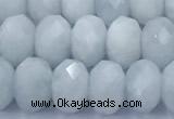 CAQ949 15 inches 6*8mm faceted rondelle aquamarine beads