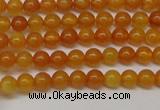 CAR101 15.5 inches 4mm round natural amber beads