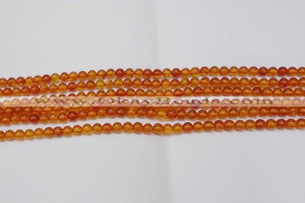 CAR106 15.5 inches 4mm round natural amber beads