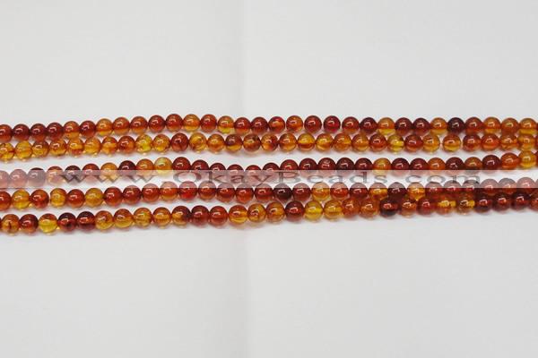 CAR112 15.5 inches 5mm round natural amber beads