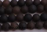 CAR209 15.5 inches 8mm - 9mm round matte natural amber beads