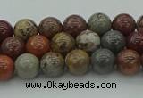 CAR350 15.5 inches 4mm round red artistic jasper beads wholesale