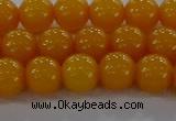 CAR402 15.5 inches 8mm round synthetic amber beads wholesale