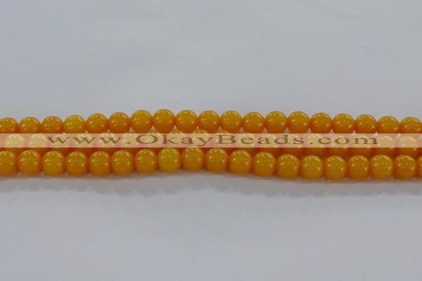 CAR402 15.5 inches 8mm round synthetic amber beads wholesale