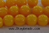 CAR403 15.5 inches 10mm round synthetic amber beads wholesale