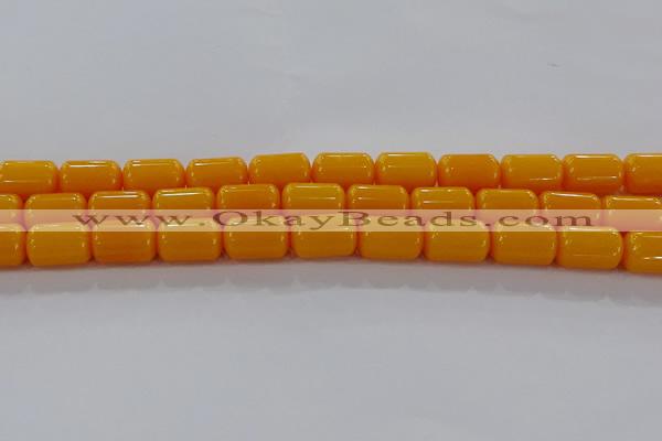 CAR414 15.5 inches 10*15mm tube synthetic amber beads wholesale