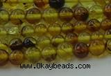 CAR500 15.5 inches 4mm - 5mm round natural amber beads wholesale