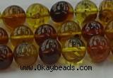 CAR502 15.5 inches 8mm - 9mm round natural amber beads wholesale