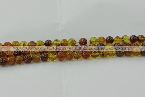 CAR502 15.5 inches 8mm - 9mm round natural amber beads wholesale