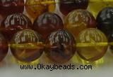 CAR505 15.5 inches 12mm - 13mm round natural amber beads wholesale