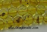 CAR522 15.5 inches 7mm - 8mm round natural amber beads wholesale