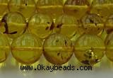 CAR524 15.5 inches 9mm - 10mm round natural amber beads wholesale