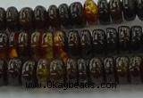 CAR533 15.5 inches 4*10mm rondelle natural amber beads wholesale