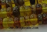 CAR539 15.5 inches 6*10mm rondelle natural amber beads wholesale