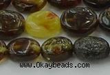 CAR545 15.5 inches 8*10mm - 9*11mm oval natural amber beads